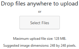 A portion of the Upload Files tab showing the option to drop files or click the Select Files button.